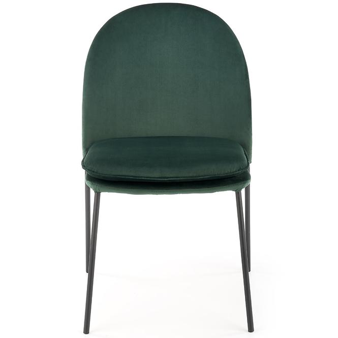 Szék K443 Velvet/Fém Sötétzöld,6