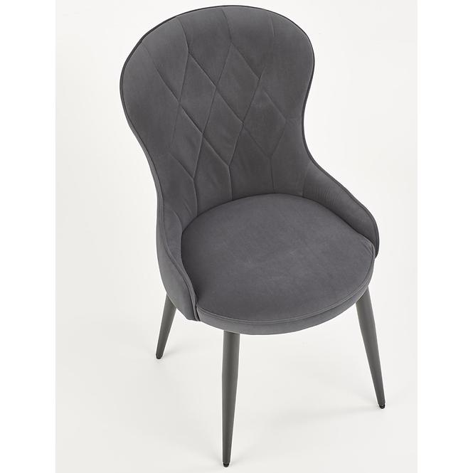 Szék K366 Velvet/Fém szürke