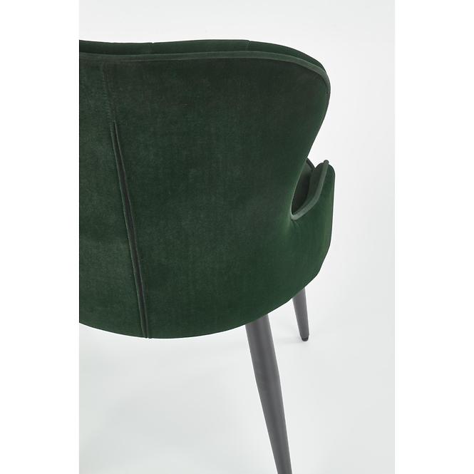 Szék K366 Velvet/Fém Sötétzöld