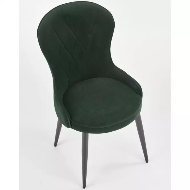 Szék K366 Velvet/Fém Sötétzöld