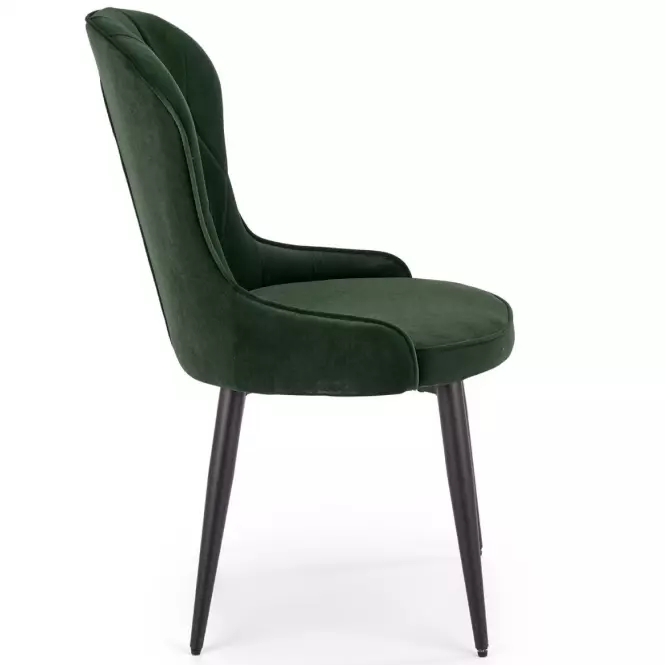 Szék K366 Velvet/Fém Sötétzöld