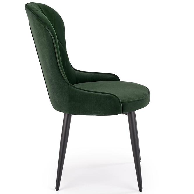 Szék K366 Velvet/Fém Sötétzöld