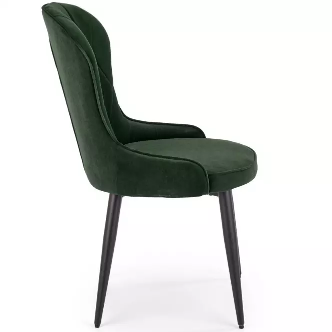 Szék K366 Velvet/Fém Sötétzöld