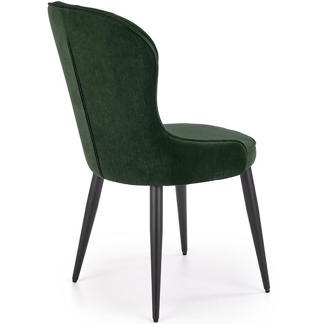 Szék K366 Velvet/Fém Sötétzöld