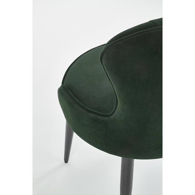 Szék K366 Velvet/Fém Sötétzöld