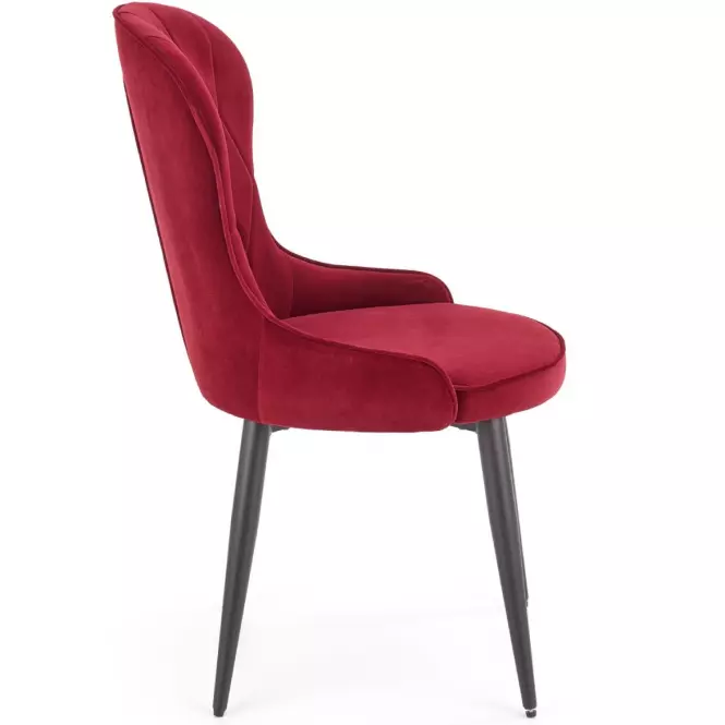 Szék K366 Velvet/Fém Bordó