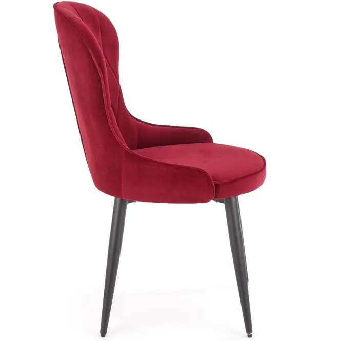 Szék K366 Velvet/Fém Bordó,11