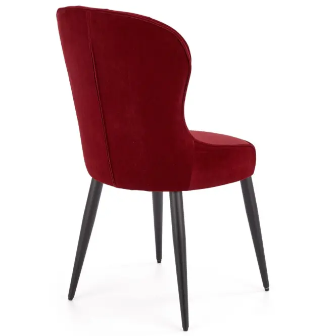 Szék K366 Velvet/Fém Bordó,12