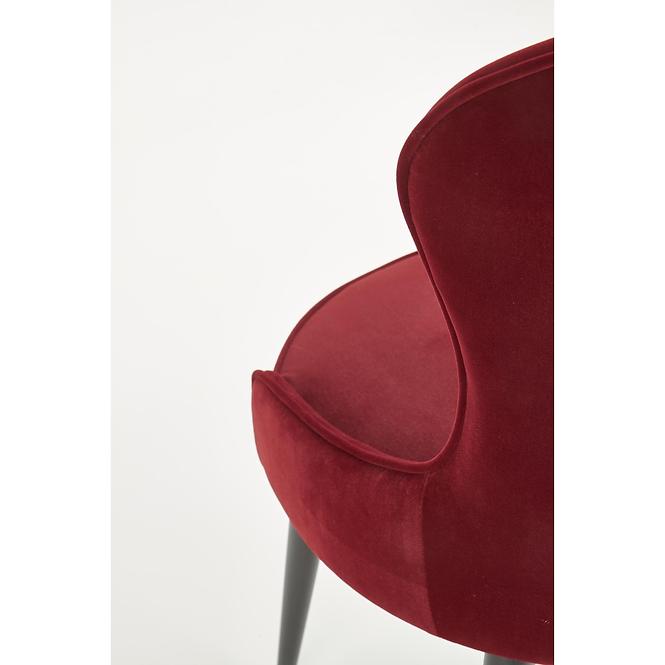 Szék K366 Velvet/Fém Bordó