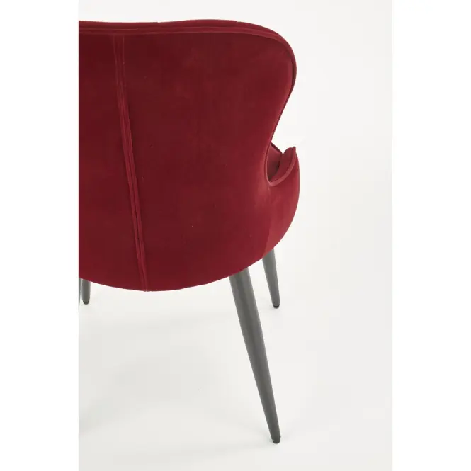 Szék K366 Velvet/Fém Bordó,15