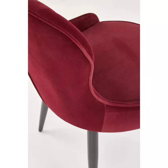 Szék K366 Velvet/Fém Bordó