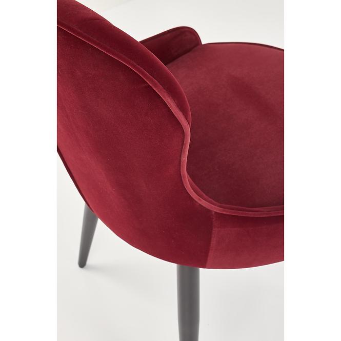 Szék K366 Velvet/Fém Bordó