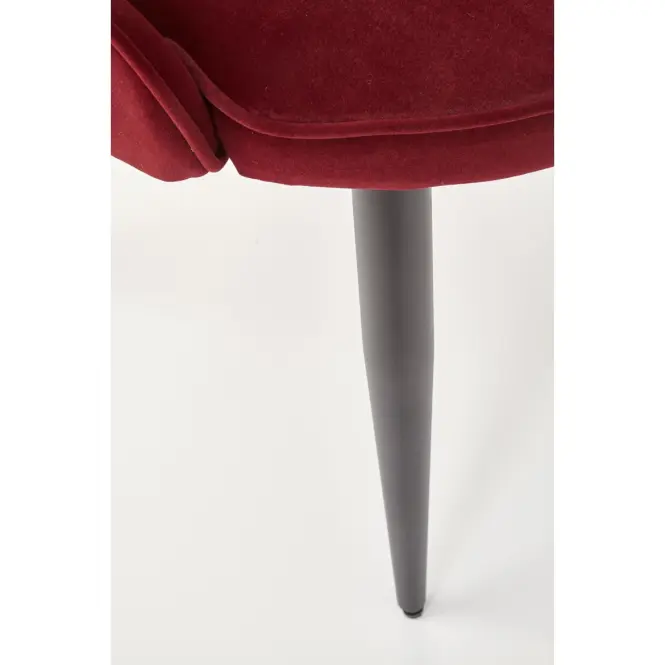 Szék K366 Velvet/Fém Bordó,3