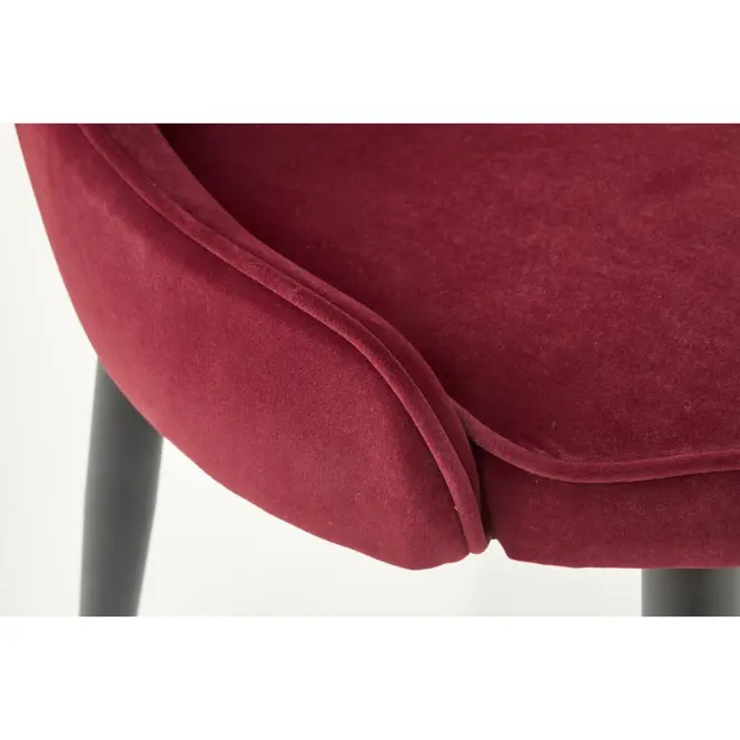 Szék K366 Velvet/Fém Bordó,4