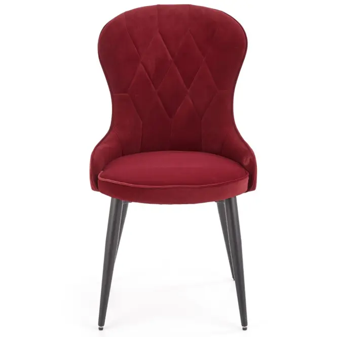 Szék K366 Velvet/Fém Bordó,6