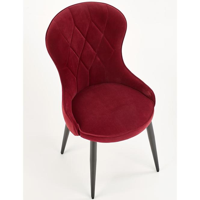Szék K366 Velvet/Fém Bordó