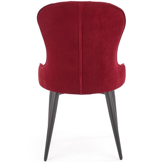 Szék K366 Velvet/Fém Bordó