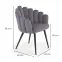 Szék K410 Velvet/Fém szürke,2