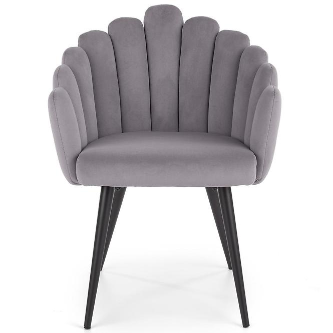 Szék K410 Velvet/Fém szürke