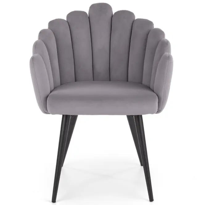 Szék K410 Velvet/Fém szürke,3
