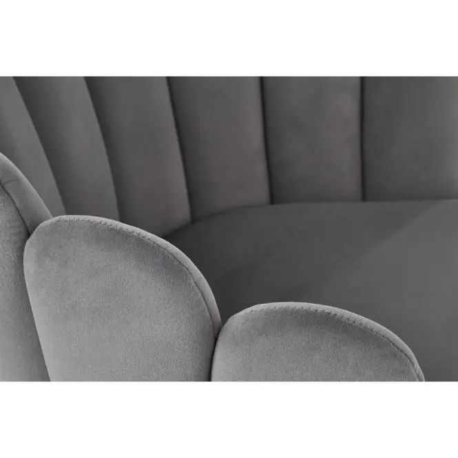 Szék K410 Velvet/Fém szürke