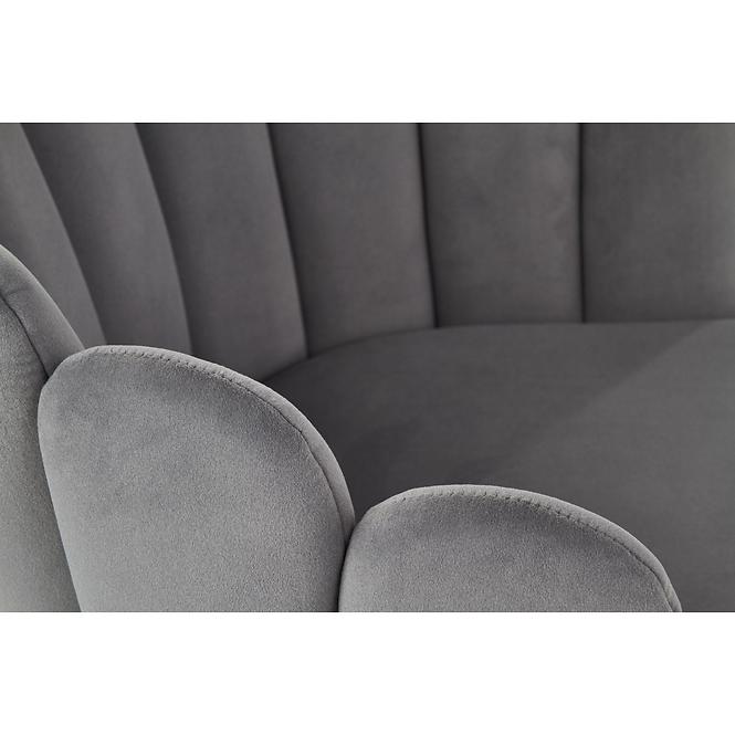 Szék K410 Velvet/Fém szürke