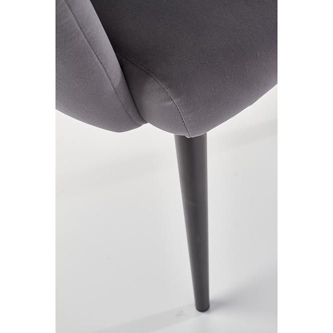 Szék K410 Velvet/Fém szürke