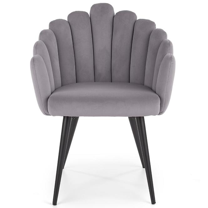 Szék K410 Velvet/Fém szürke