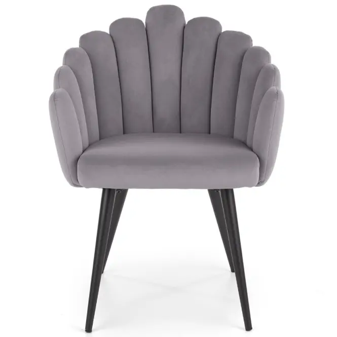 Szék K410 Velvet/Fém szürke,7
