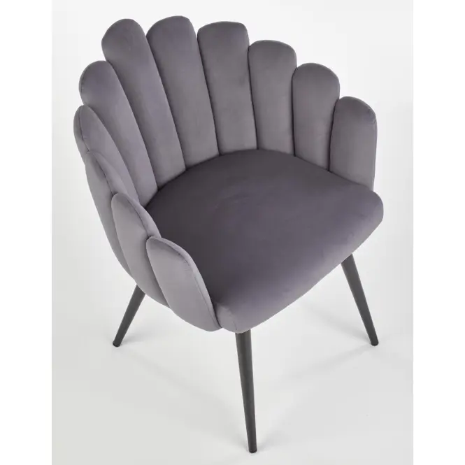 Szék K410 Velvet/Fém szürke,8