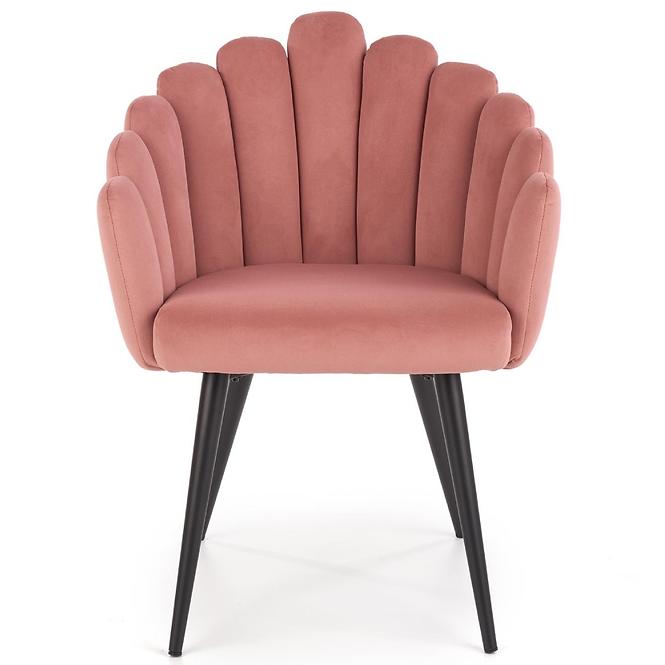 Szék K410 Velvet/Fém Rózsaszín