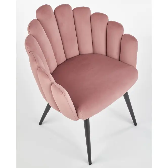 Szék K410 Velvet/Fém Rózsaszín,11