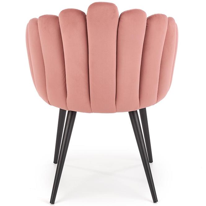 Szék K410 Velvet/Fém Rózsaszín