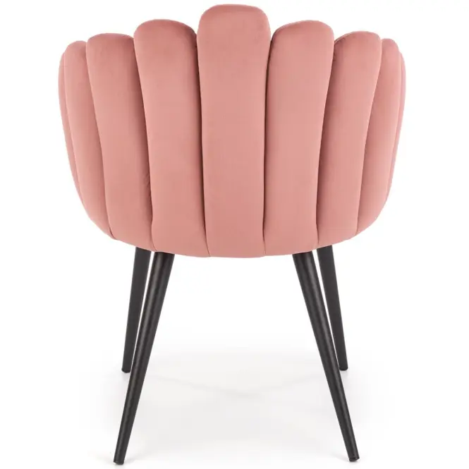 Szék K410 Velvet/Fém Rózsaszín,3
