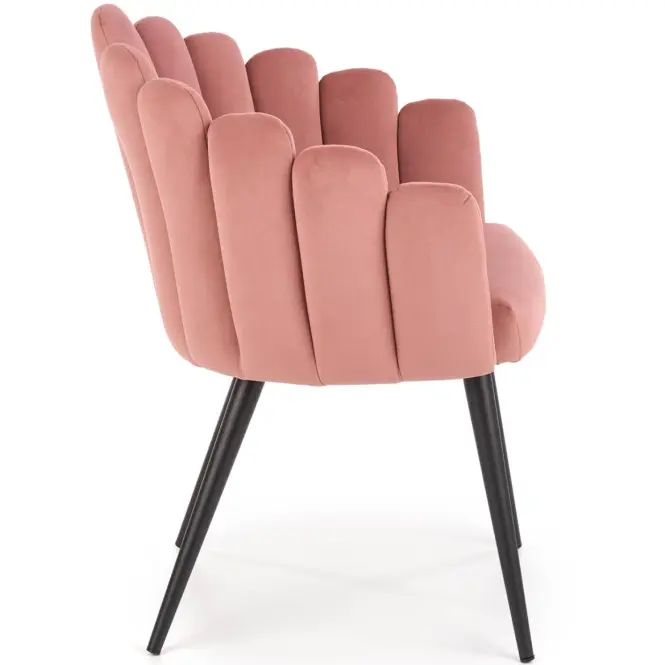 Szék K410 Velvet/Fém Rózsaszín,4
