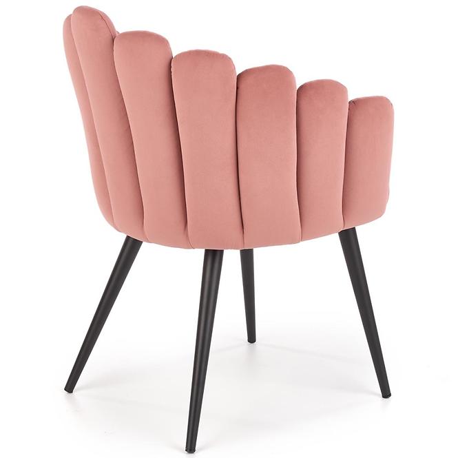 Szék K410 Velvet/Fém Rózsaszín