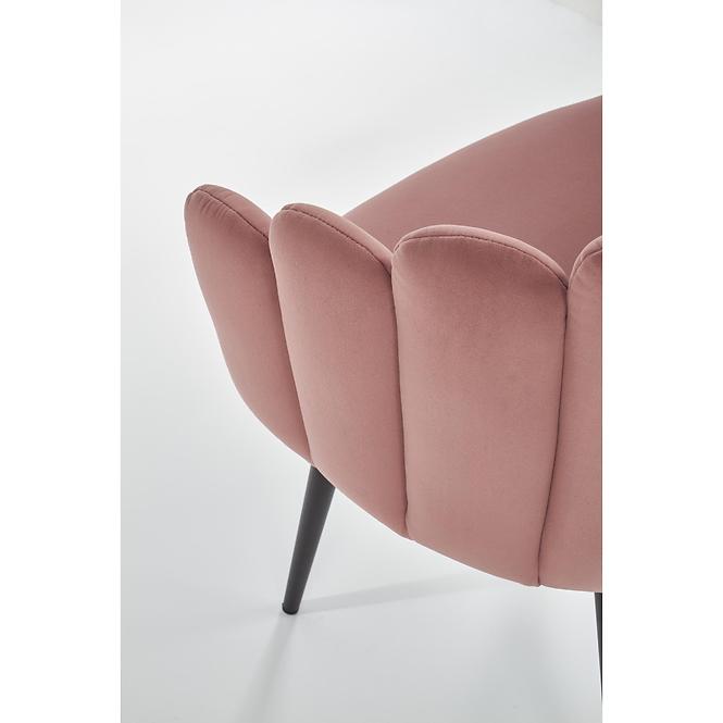 Szék K410 Velvet/Fém Rózsaszín