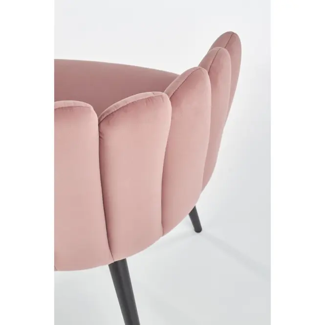 Szék K410 Velvet/Fém Rózsaszín,7