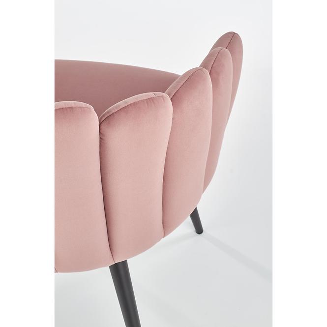 Szék K410 Velvet/Fém Rózsaszín,7