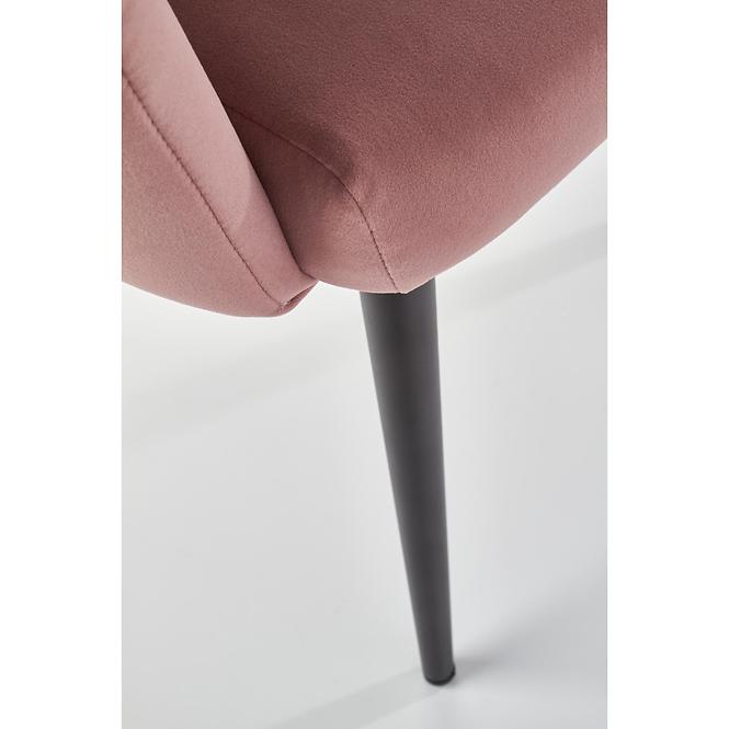 Szék K410 Velvet/Fém Rózsaszín