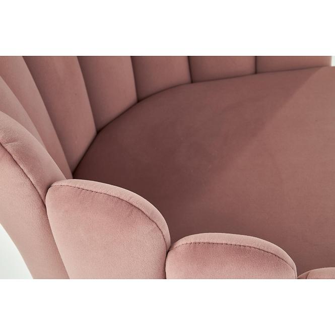 Szék K410 Velvet/Fém Rózsaszín
