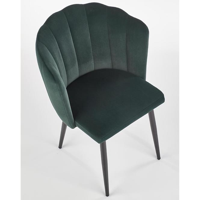 Szék K386 Velvet/Fém Sötétzöld