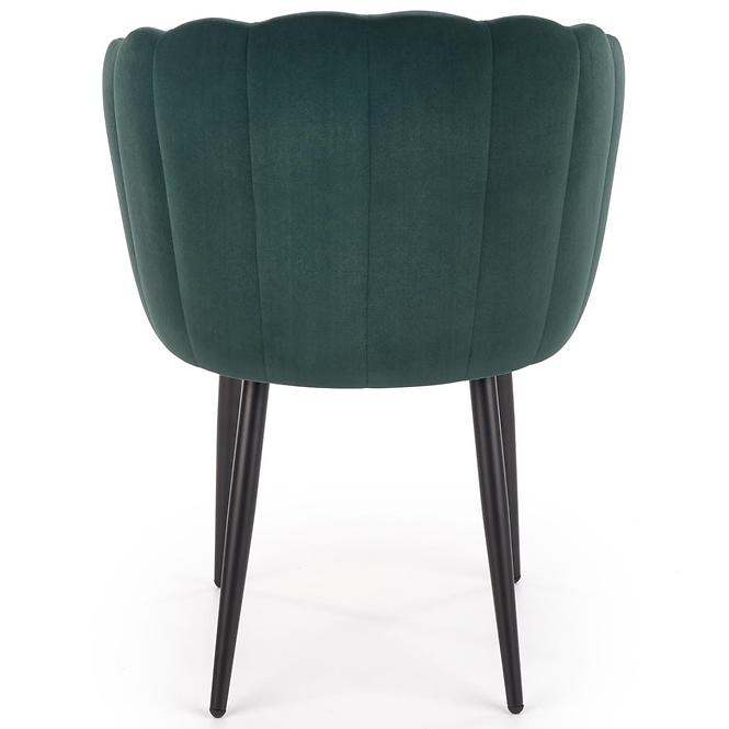 Szék K386 Velvet/Fém Sötétzöld
