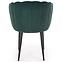 Szék K386 Velvet/Fém Sötétzöld,3