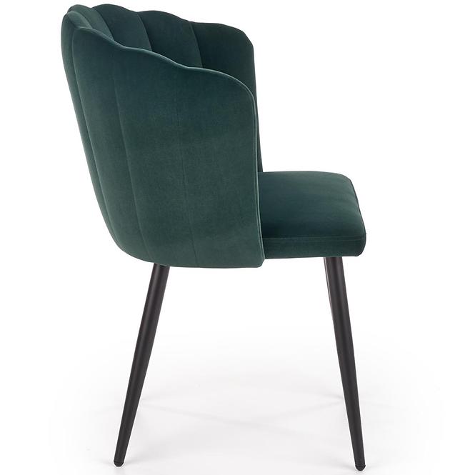 Szék K386 Velvet/Fém Sötétzöld