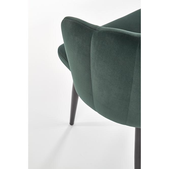 Szék K386 Velvet/Fém Sötétzöld