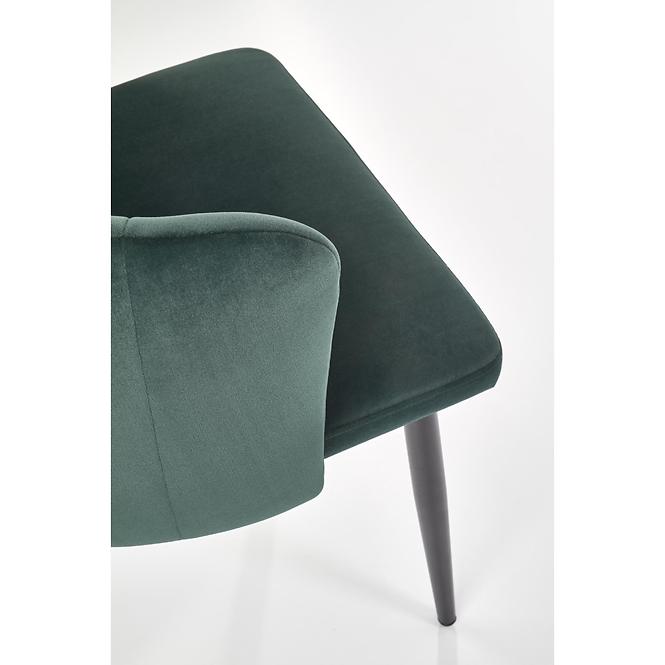 Szék K386 Velvet/Fém Sötétzöld