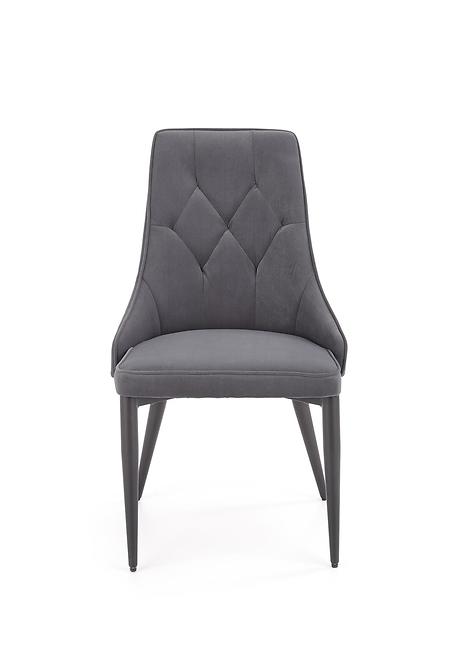 Szék K365 Velvet/Fém szürke