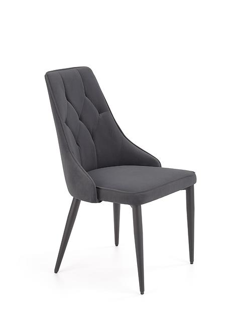 Szék K365 Velvet/Fém szürke