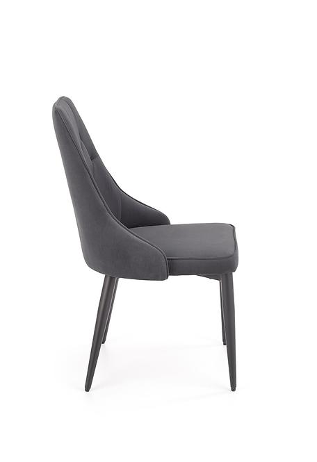 Szék K365 Velvet/Fém szürke